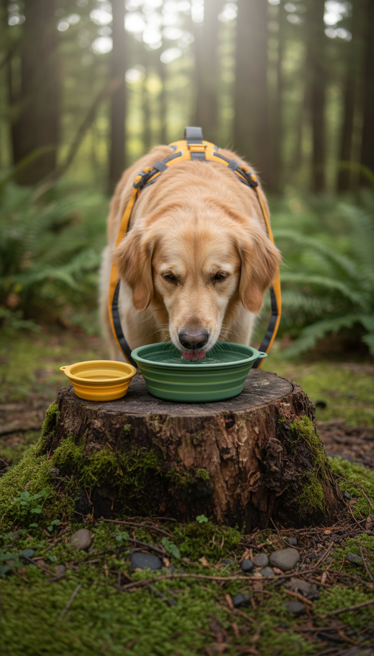 Collapsible Silicone Water Bowl Ultra-Compact Design